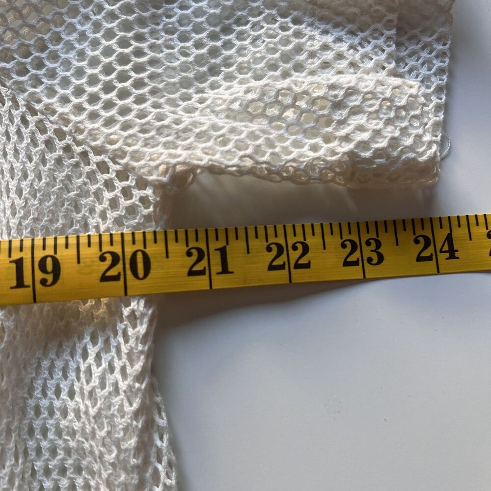 Tigre Et Tigre Rare Jayme Womens Dress M/L Ivory Net short Sleeve Midi USA - Picture 11 of 12